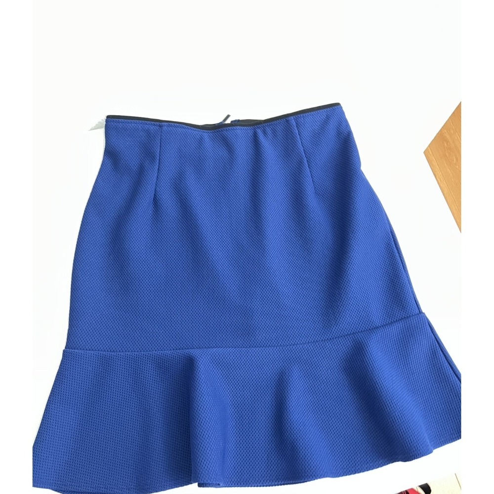 Bisou Bisou Royal Blue Textured Midi Skirt - Picture 1 of 3